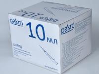10 мл трехкомпонентный шприц Pakro, с иглой 0,8х40, 100 шт купить в Новокузнецке