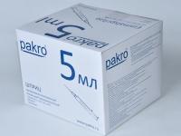 5 мл трехкомпонентный шприц Pakro, с иглой 0,7х40, 100 шт купить в Новокузнецке