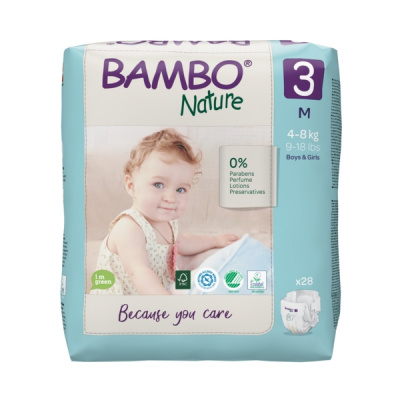 Эко-подгузники Bambo Nature 3 (4-8 кг), 28 шт купить оптом в Новокузнецке
